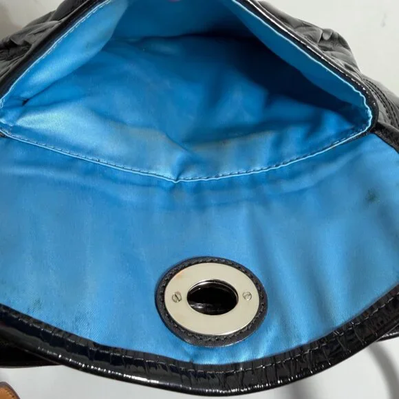 Coach Signature Leah Embossed Patent Leather Shoulder Tote Bag F14663 + Hang Tag - Picture 14 of 16